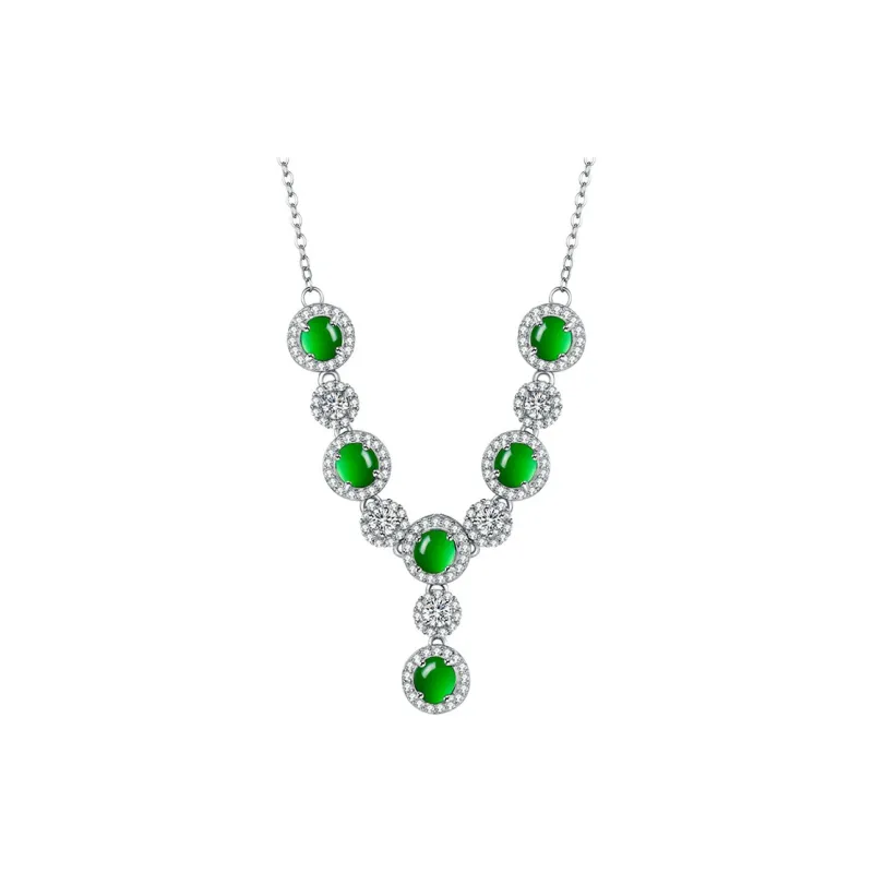Phoenisess Ice Glutinous Jadeite Necklaces Women's-0