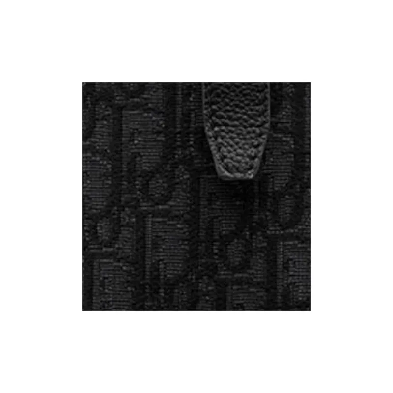 DIOR Cotton Messenger Bag Crossbody Bag Shoulder Bag Mini Women's Black-3