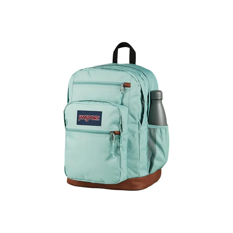 JanSport Recycled Polyester Backpack Unisex Lake Blue & Brown-2