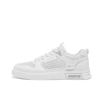 Warrior Abrasion Resistant, Lightweight, And Breathable Low Top Skateboard Shoes Men's White