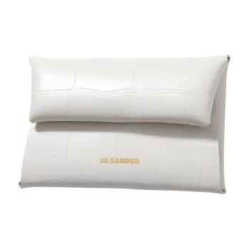 JIL SANDER Leather Coin Purse Mini Women's Chalk White