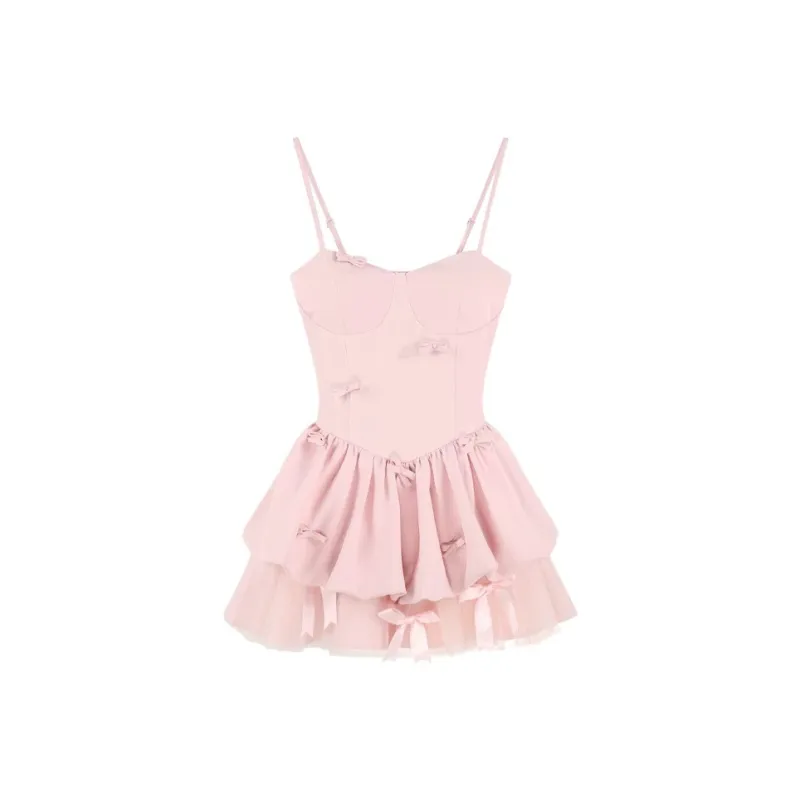 Udon House Slip Dresses Women's Pink-0