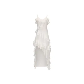 GIMING Slip Dresses Women's White