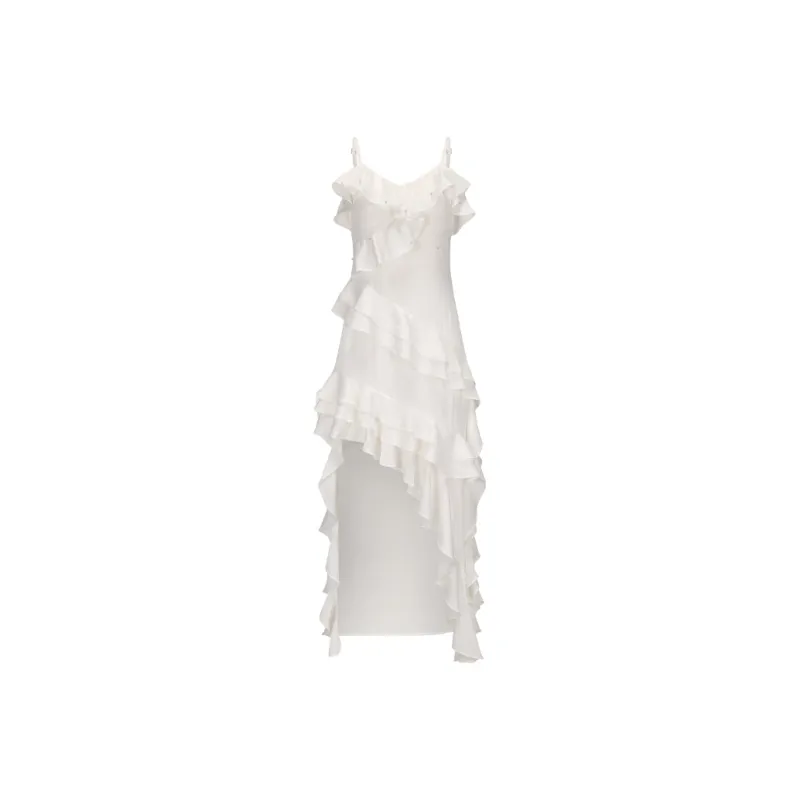 GIMING Slip Dresses Women's White-0