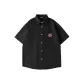 [Ice Silk Shirt]Black (Skier Chest Logo)