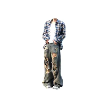 BENGEN Jeans Unisex Blue