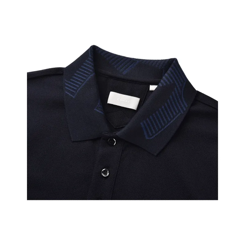RARE Polo Shirts Men Navy Blue-4
