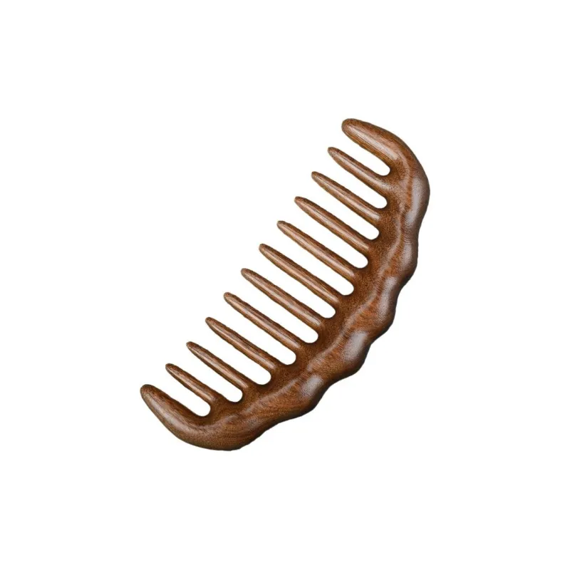 SHITIAN Natural Golden Sandalwood Wave Comb Thickened Meridian Massage Pad-0