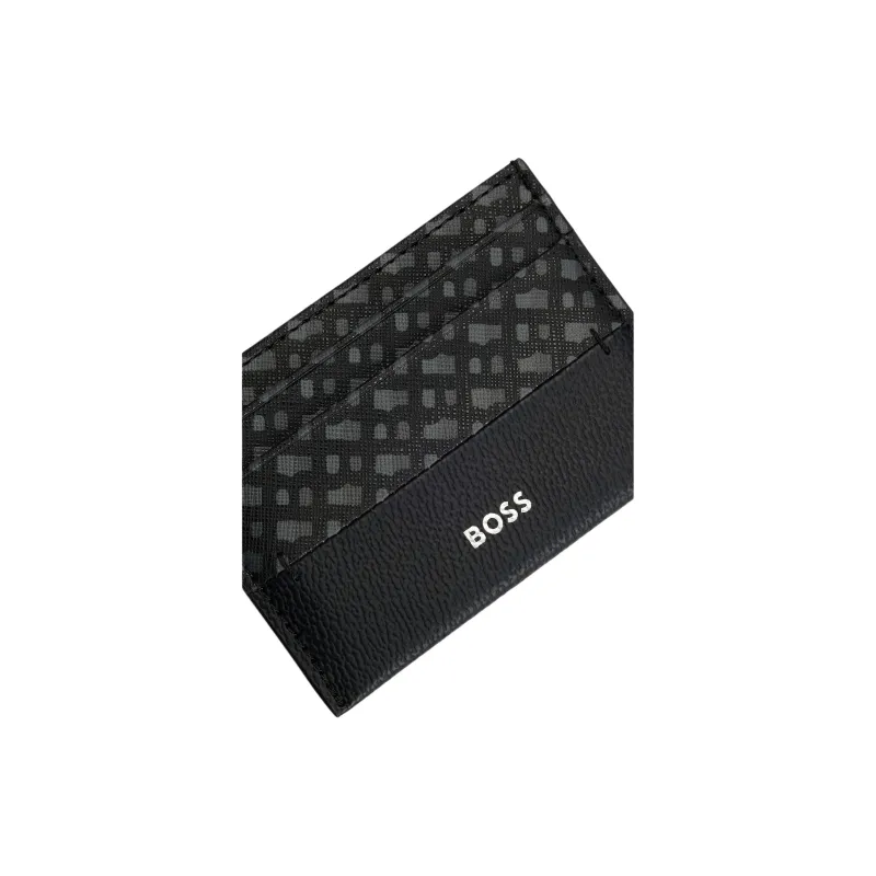 HUGO BOSS Recycled Leather Card Holder Men's Black-2
