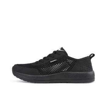 Binary Cushioning Slip Resistant Breathable Lightweight Rebound Low Top Running Shoes Men's Black Warrior