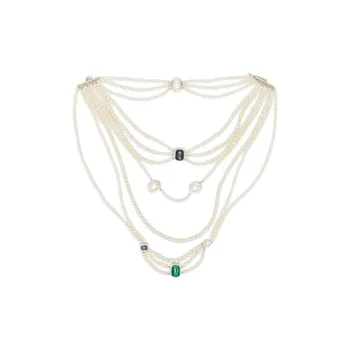 VIVETTA Crystal Necklaces Unisex Silver