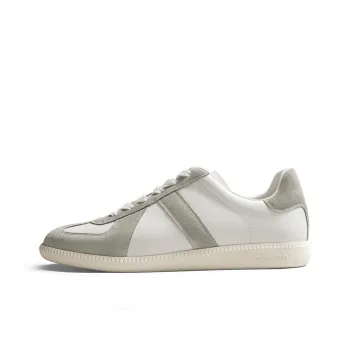 THOM WILLS Breathable And Wear resistant Low Top Skateboard Shoes Men's Light Gray White