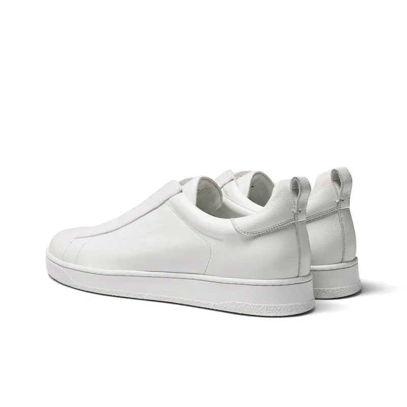 TRUFFAUT Sports Genuine Leather White Sneakers Low Top Skateboard Shoes Men's-12