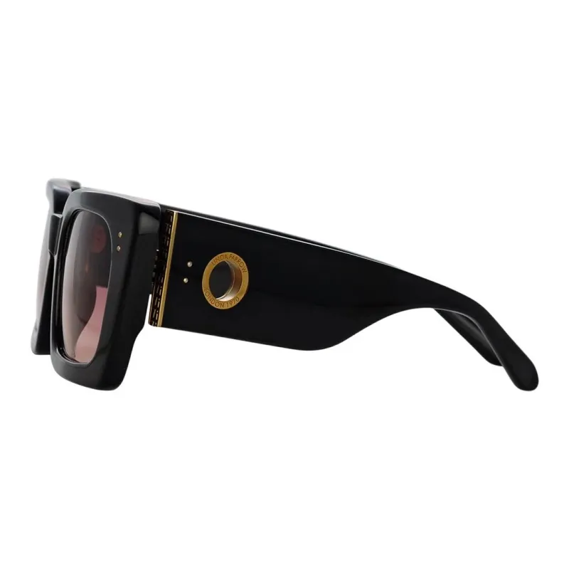 Linda Farrow Acetate Square Sunglasses Women's Black-2