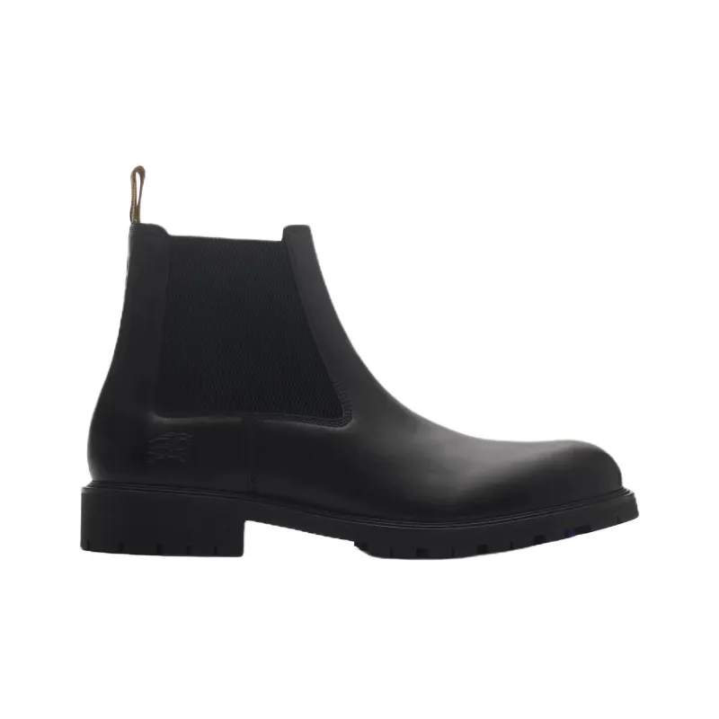 Burberry Rogue Short Chelsea Boots Men's Black-1