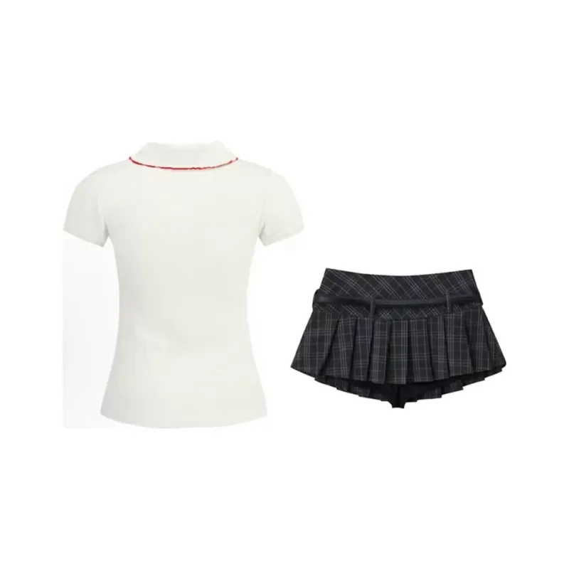 WOVLAS Two Piece Skirt Sets Women's-1