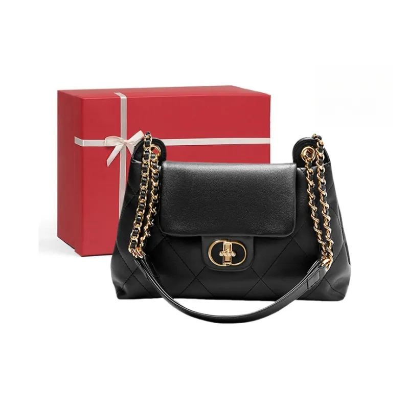 CNNCOO Synthetic Leather Shoulder Bag Women's Midnight Black-0
