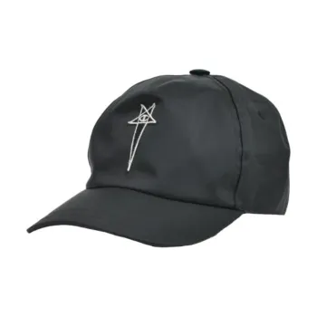 RICK OWENS/RO Recycled Nylon Baseball Caps Unisex Black