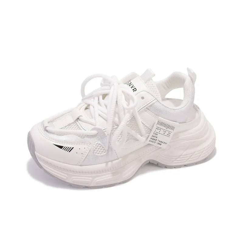 Miss Zhang Low Top Chunky Sneakers Women's White Gray-2