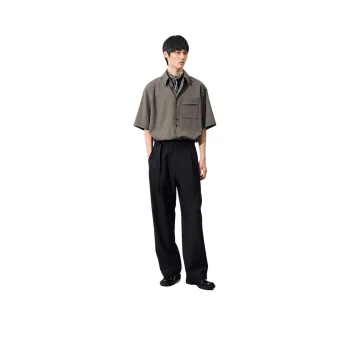 WHITT EPURE Casual Loose Fit Short Sleeved Shirt Men's