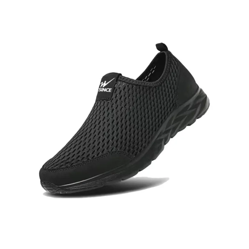Binary Cushioning Rebound Lightweight Breathable Slip Resistant Low Top Casual Shoes Men's Black Warrior-1
