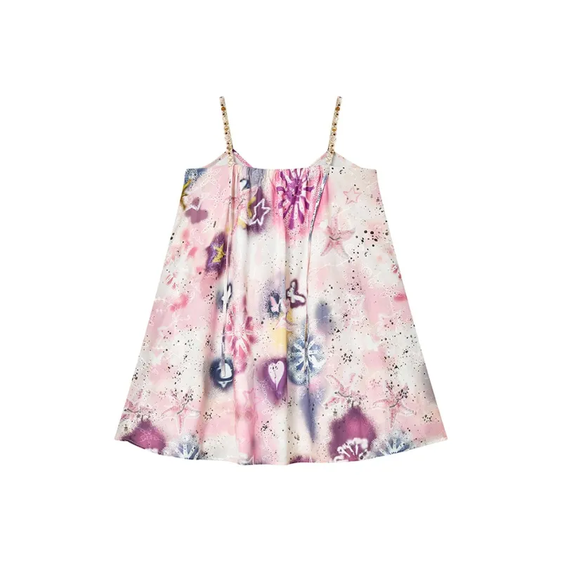 ELF SACK Slip Dresses Women's Coral Graffiti Pink-1