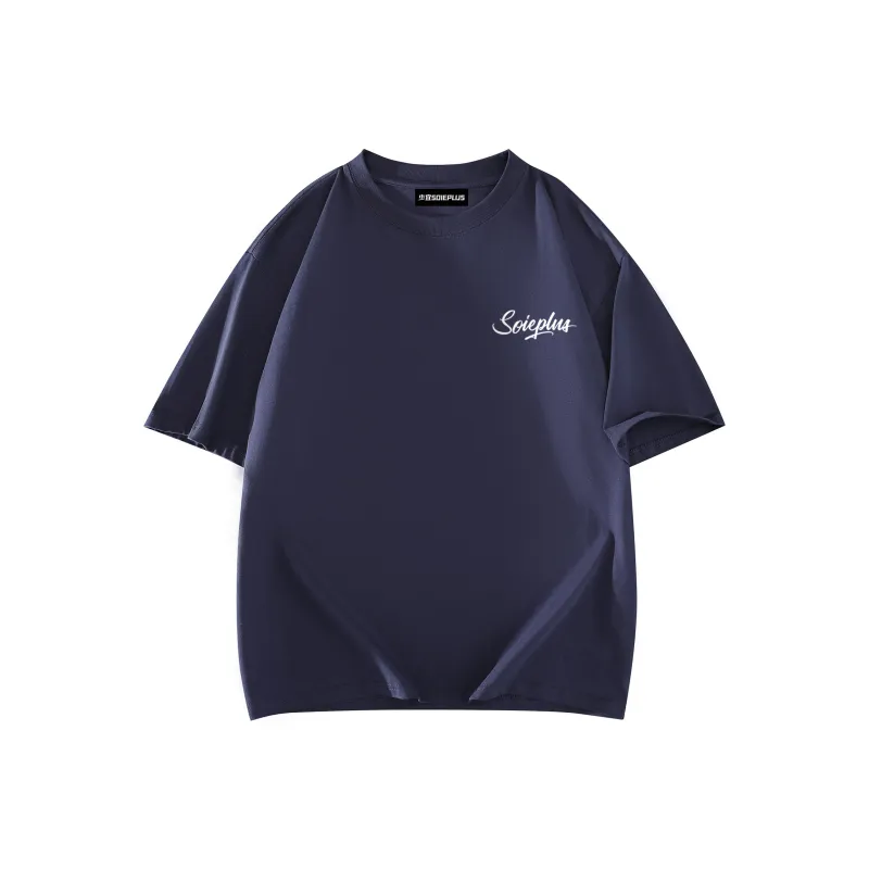 SOIE T-Shirts Unisex Navy Blue-1