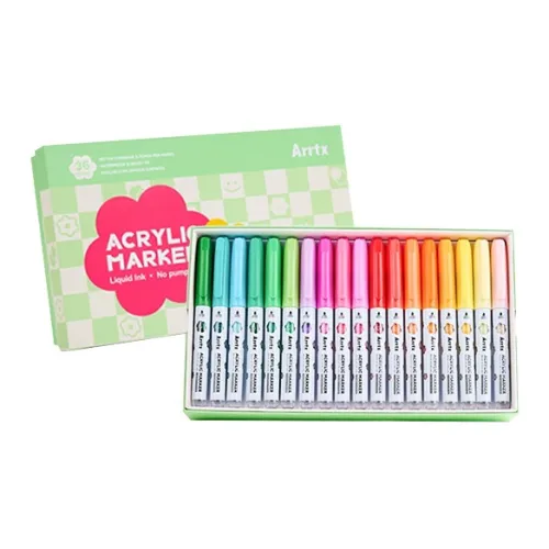 Arrtx 36 Color Lehua, Straight Liquid Propylene, Non Transparent, Layerable, Coloring Marker Pen/Highlighter Pen