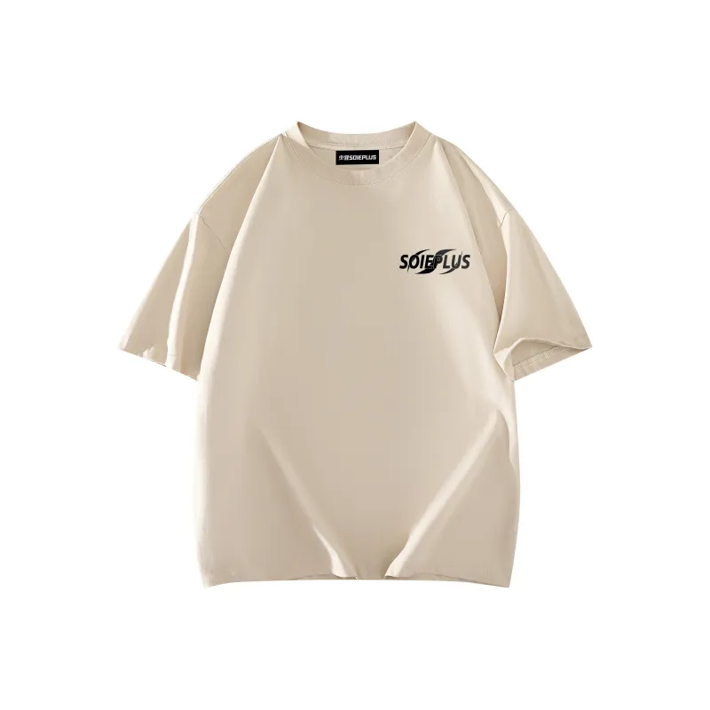 SOIE T Shirts Unisex Light Beige Apricot-1