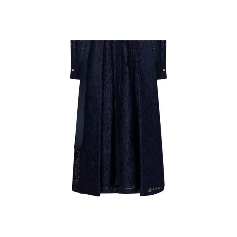MaxMara Long-Sleeved Dresses Women's Navy-3