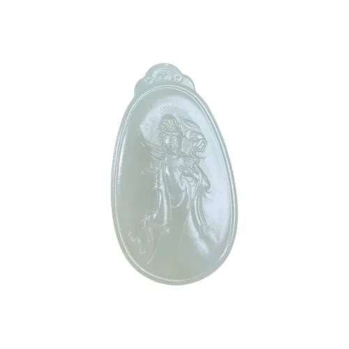 BUDOUXIAOAI Pendants White Jade/Pale Greenish White Jade Unisex