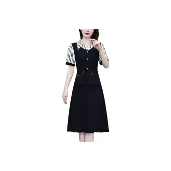 Flowers In Water Short Sleeved Dress Women's