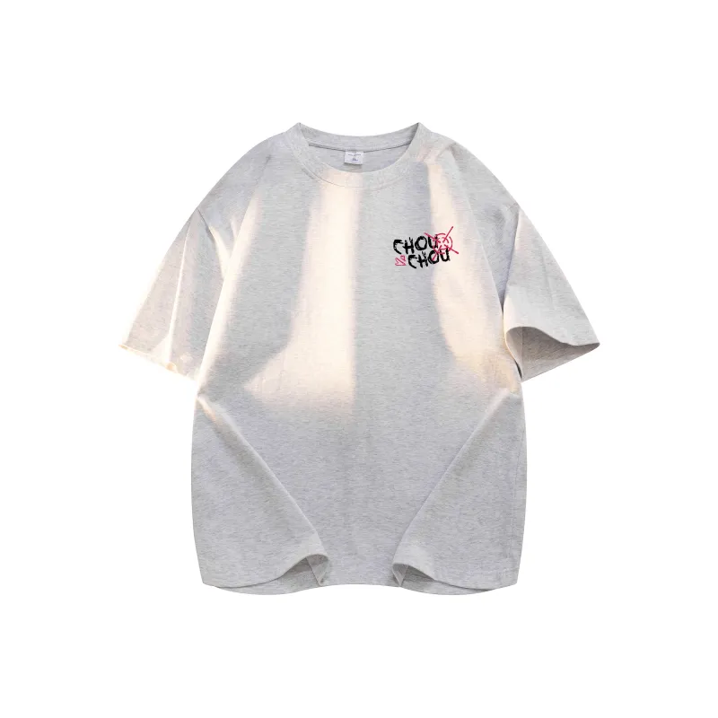 CHOUCHOUS Drop Shoulder Sleeve T Shirt Women's-13