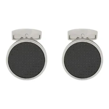 TATEOSSIAN Palladium, Carbon Fiber, Metal Cufflinks Men's Silver