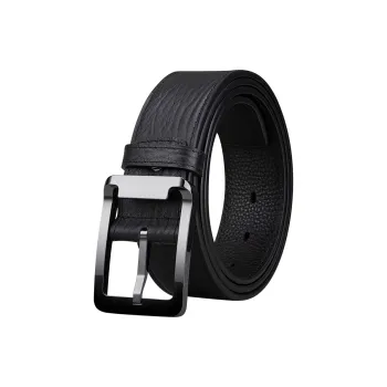 ELLE HOMME Top Grain Cow Leather Belts Men's Gunmetal 3.8cm
