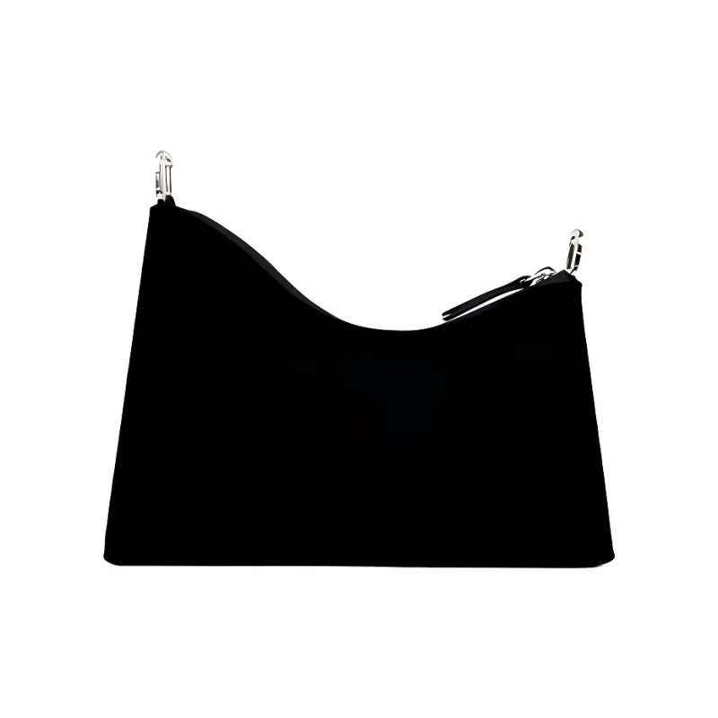 Maison Margiela Snatched Fabric Hobo Bag, Shoulder Bag Small Size Women's Black-2