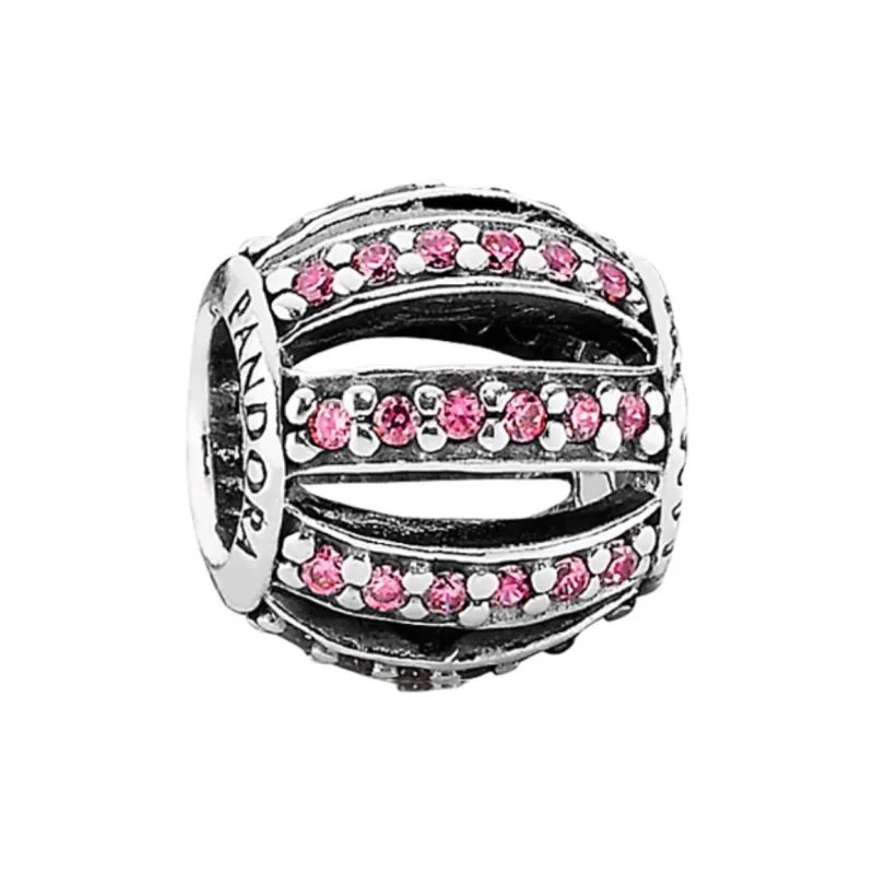 Pandora 925 Sterling Silver With Zircon Jewelry Accessories Women's Pink-0