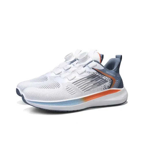 WARRIOR Running Shoes Men Low Top White Mist Blue/White Blue Green