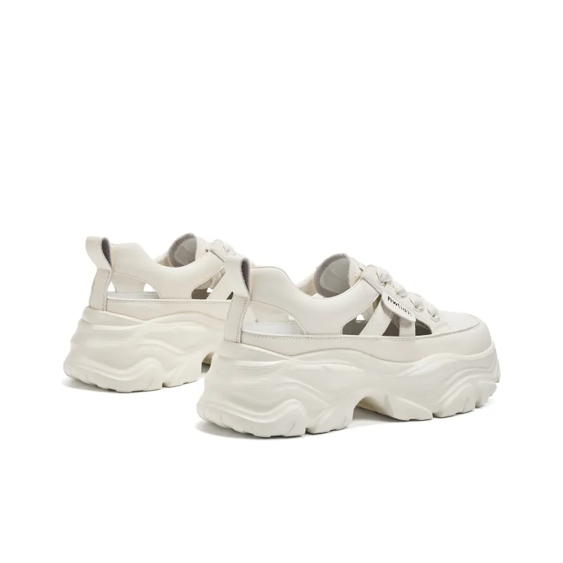 Hotwind Breathable Lightweight Height Increasing Low Top Chunky Sneakers Women's-4