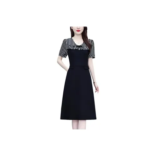 Flowers In Water Short Sleeved Dress Women's