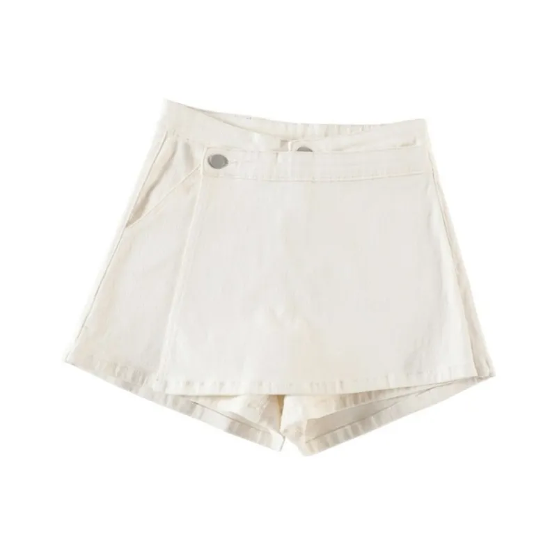 IDLE SOUL Denim Shorts Women's Ecru-0