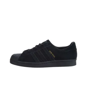 Adidas Originals Superstar 80s Slip Resistant Low Top Skateboard Shoes Unisex Black