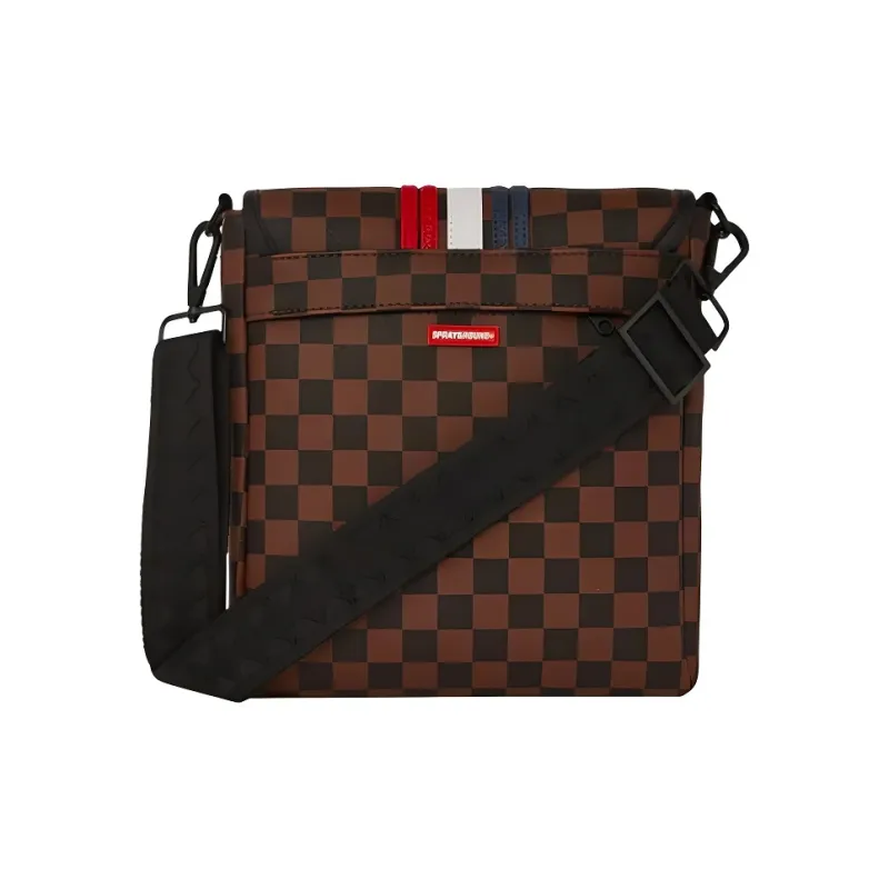 SPRAYGROUND Polyvinyl Chloride Crossbody Bag Men's Brown-2