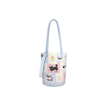AOSONG Suede Technology Fabric Shoulder Bag Regular Unisex Blue/Pink/Yellow