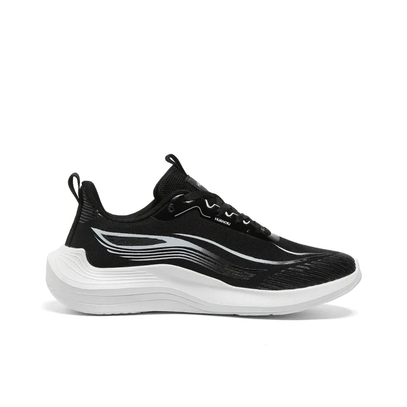 HUANQIU Slip Resistant, Abrasion Resistant, Breathable Low Top Training For Long Distance Running Shoes Men's Black-1