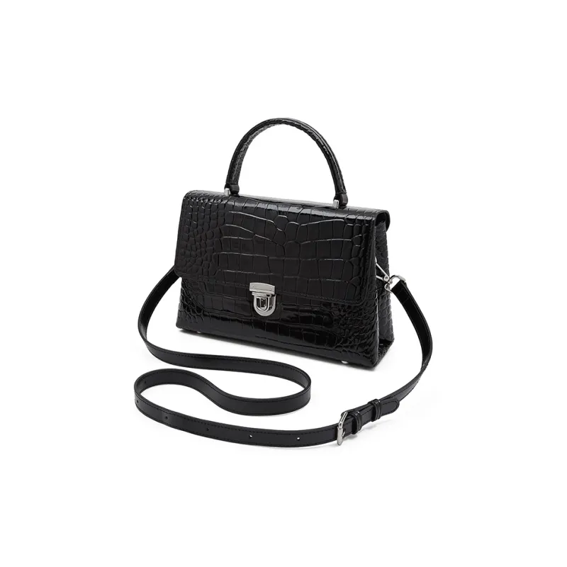 Old Man's Head Cow Leather Shoulder Bag, Crossbody Bag, Handbag Regular Women's Black/Red/Brown-10
