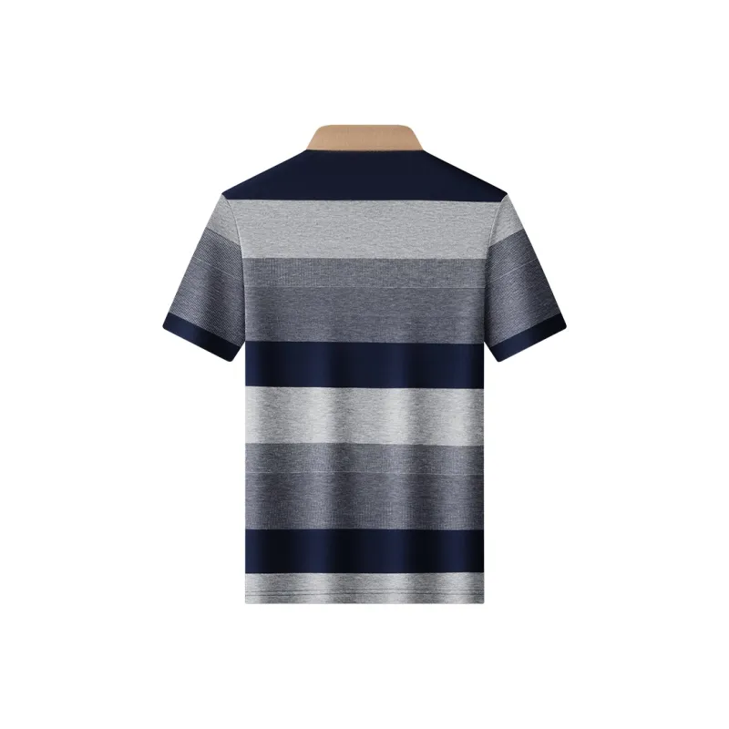 Loz Polo Shirts Men Navy Blue Stripes-1