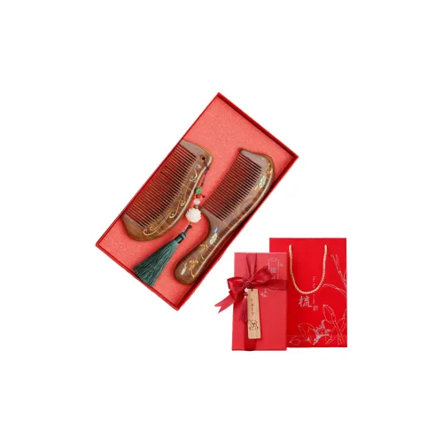 ANTINOB New Chinese Style Chinese Style Box Clothing Sets Sandalwood Comb Hairdressing Tool, Portable
