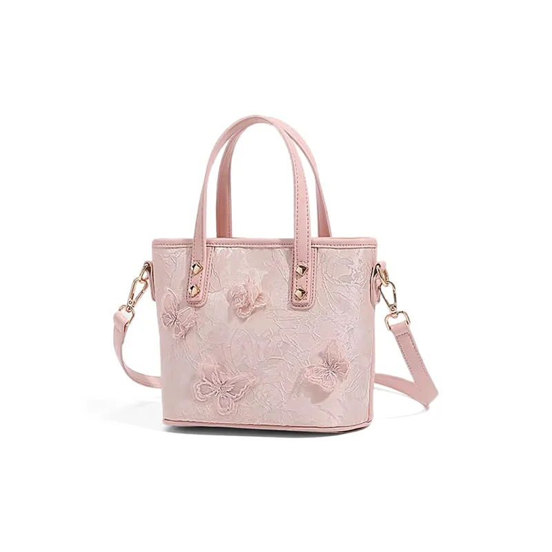 CLEVER& KETCH PU Shoulder Bag, Crossbody Bag, Handbag Women's White/Pink/Black-6