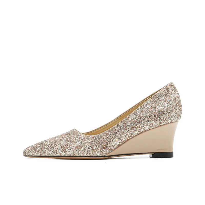 Lan Miao Wedge Heel High Heels Women's-0
